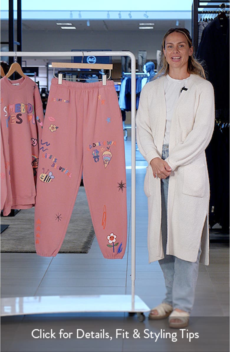 Somebody Loves You Fleece Graphic Joggers, sales video thumbnail