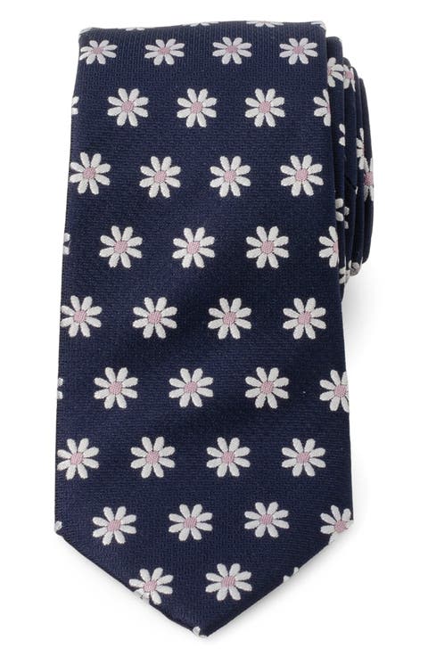 Daisy Floral Silk Tie