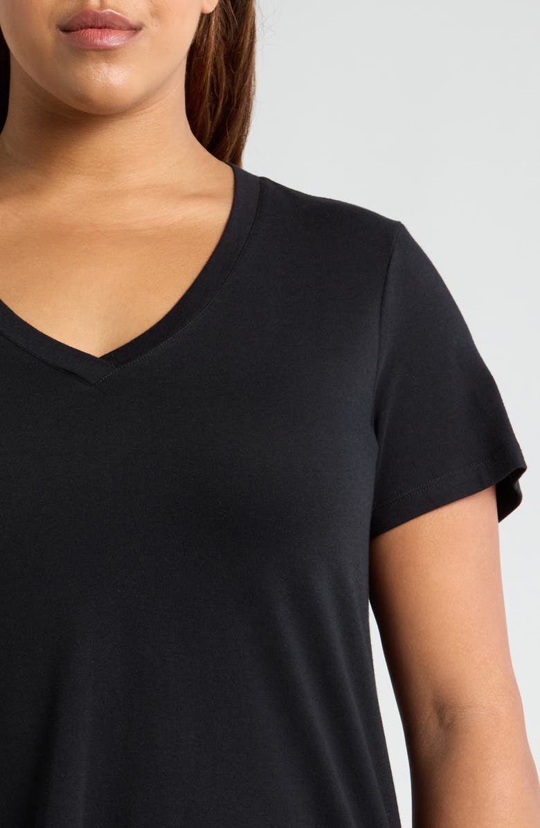 Caslon<sup>®</sup> V-Neck Cotton Blend T-Shirt, Alternate, color, 