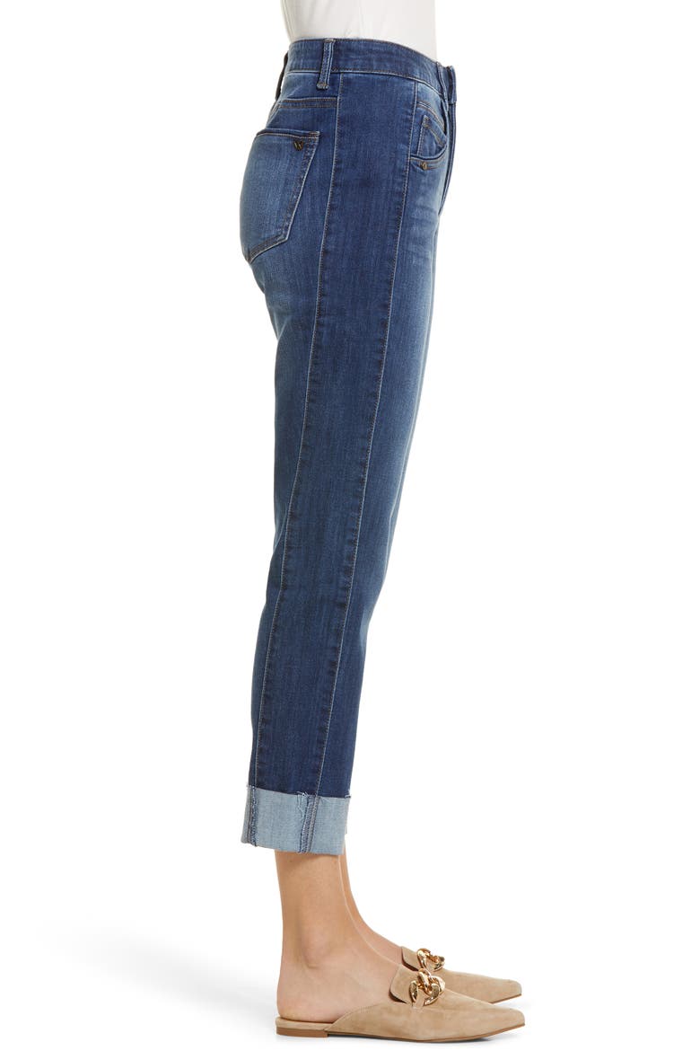 Ab-Solution High Waist Ankle Straight Leg Jeans (Nordstrom Exclusive), Alternate, color, BLUE