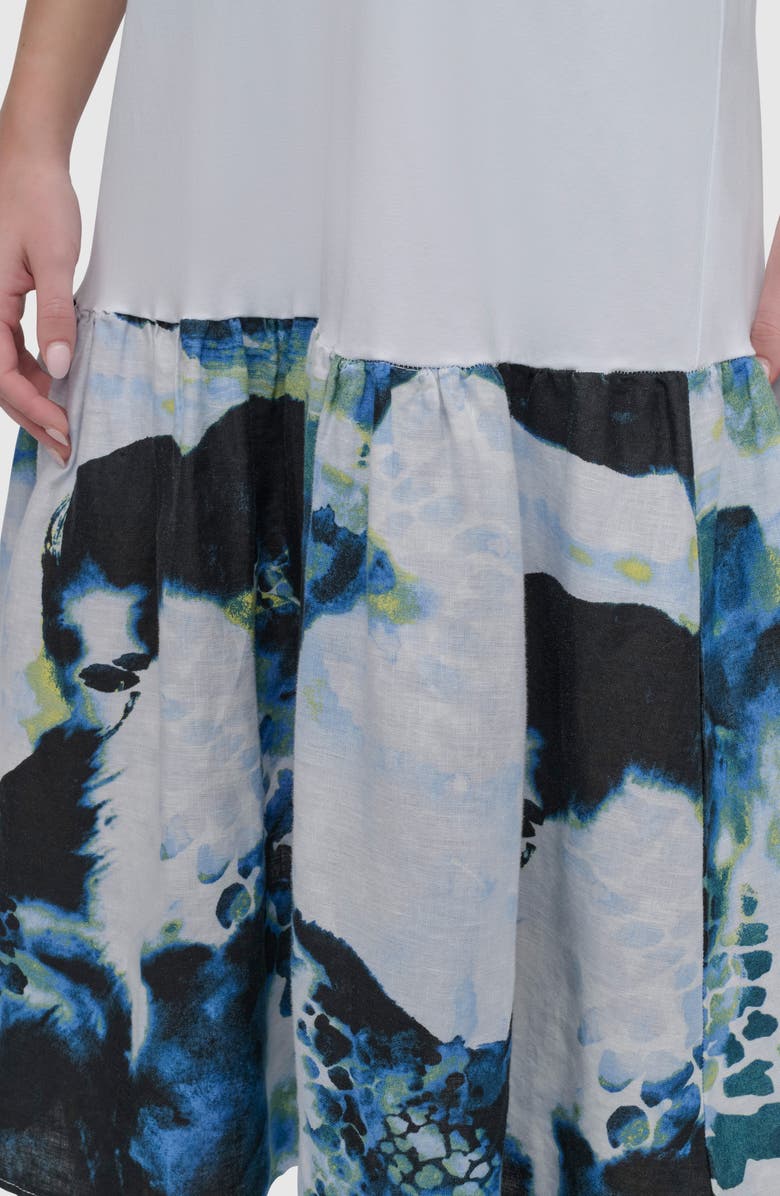 DKNY Mixed Media Maxi Dress, Alternate, color, 