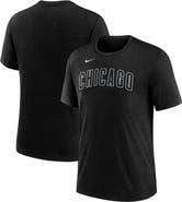 Nike Men's Nike  Heather Black Chicago Cubs  Lights Out Tri-Blend T-Shirt