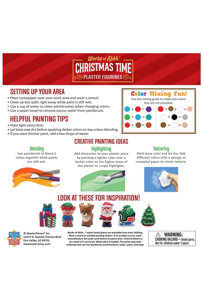 Christmas Time Plaster Figurine Set, Alternate, color, Multicolor