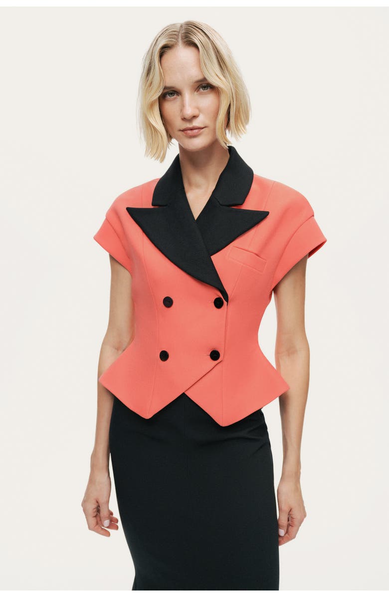 Nocturne Short Sleeve Tailored Vest, Alternate, color, Multi-Colored