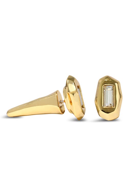 Alexis Bittar Alexis Bitar Faceted Crystal Stud Earrings In Silver