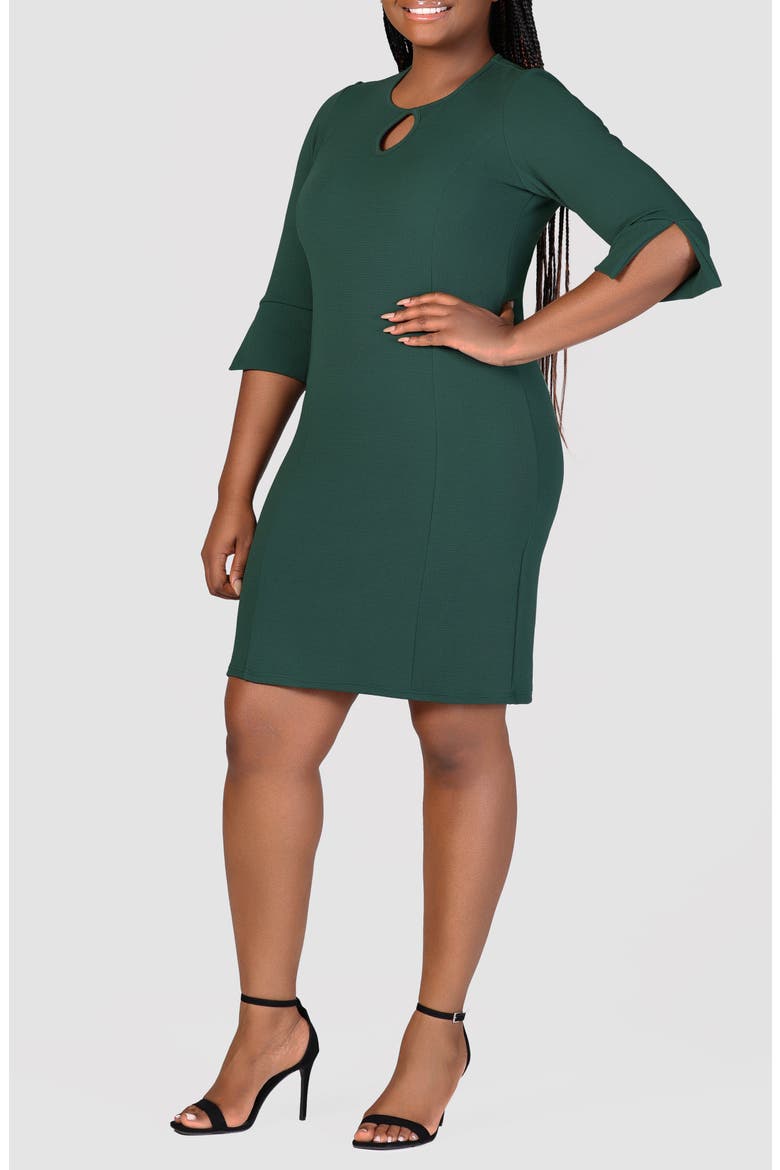 Keyhole Cutout Minidress, Alternate, color, HUNTER