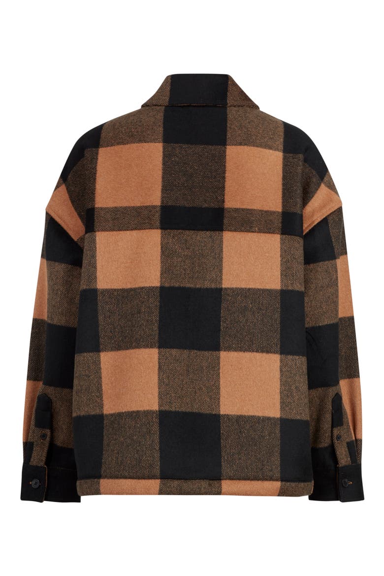 Luella Check Shirt Jacket, Alternate, color, BROWN/ BLACK