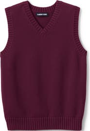 Lands' End School Uniform Kids Cotton Modal Sweater Vest