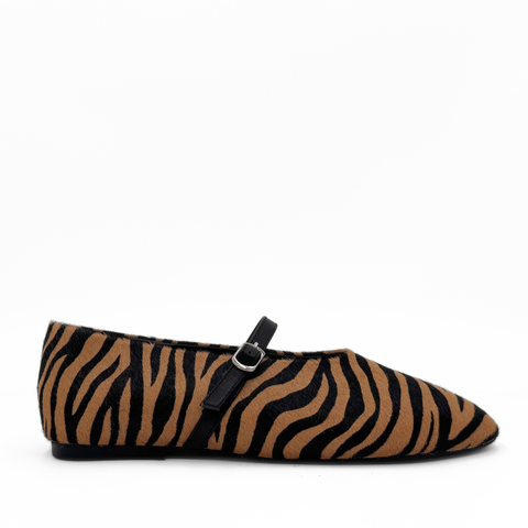 Lori Zebra Mary Jane Flats