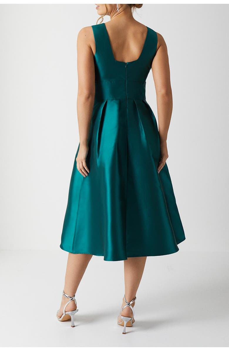 Coast Twill Midi Bridesmaid Dress, Alternate, color, Emerald