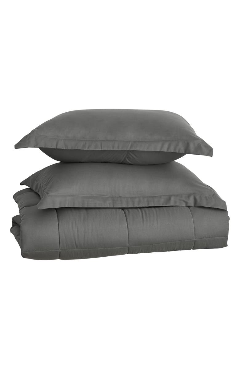 Woven & Weft Solid Comforter Set, Main, color, Light Grey Solid