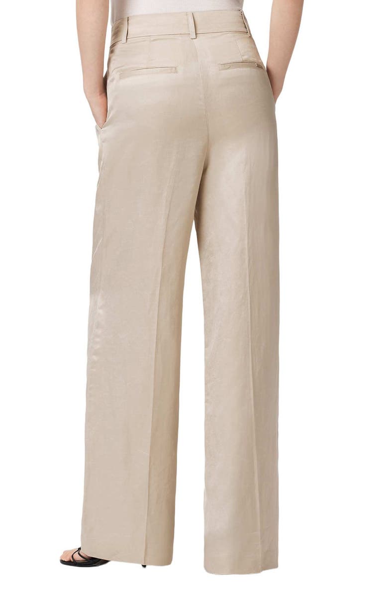 AllSaints Helena Pleated Pants, Alternate, color, Stone
