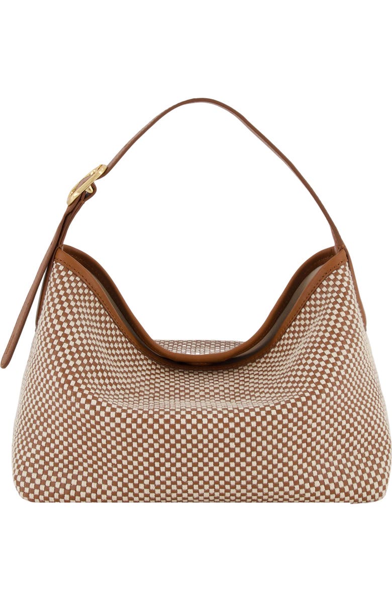 Vince Small Vivian Leather Hobo Bag, Main, color, Saddle/ Milk