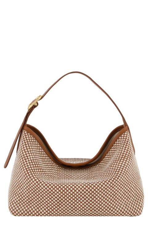 Small Vivian Leather Hobo Bag