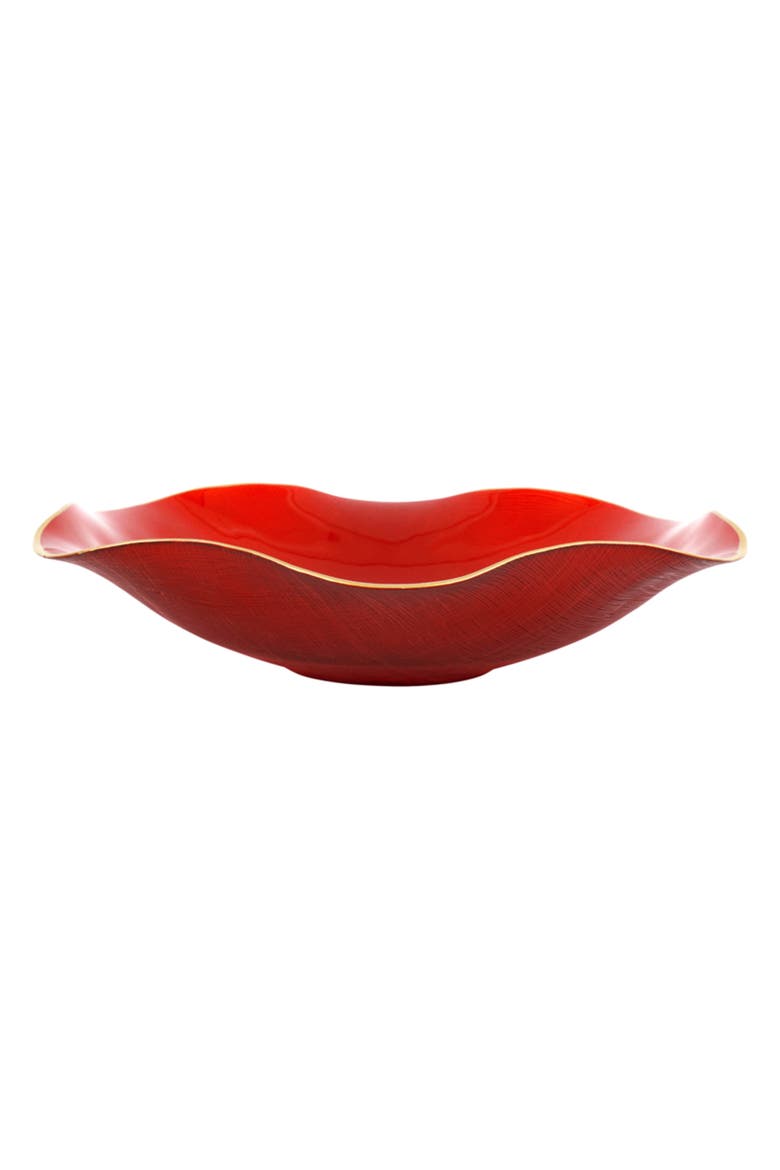Holiday Glass Medium Bowl, Alternate, color, RED