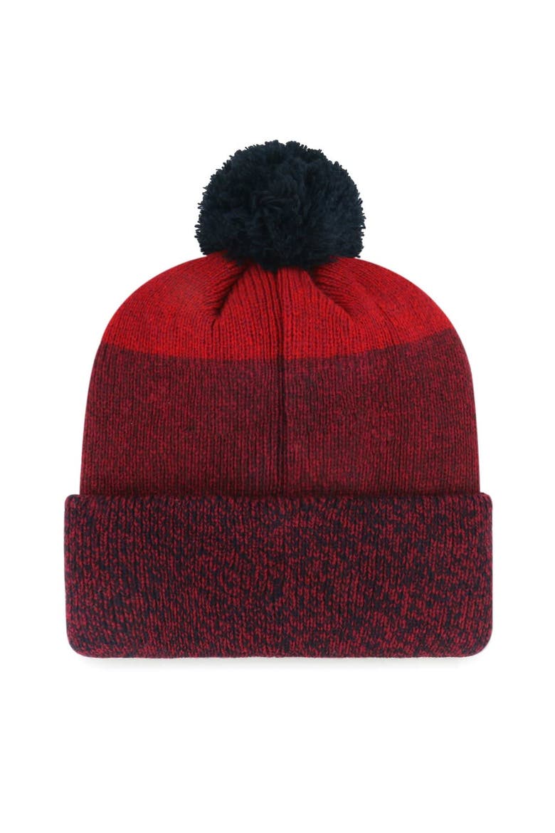 Men's '47 Red Boston Red Sox Darkfreeze Cuffed Knit Hat with Pom, Alternate, color, Red