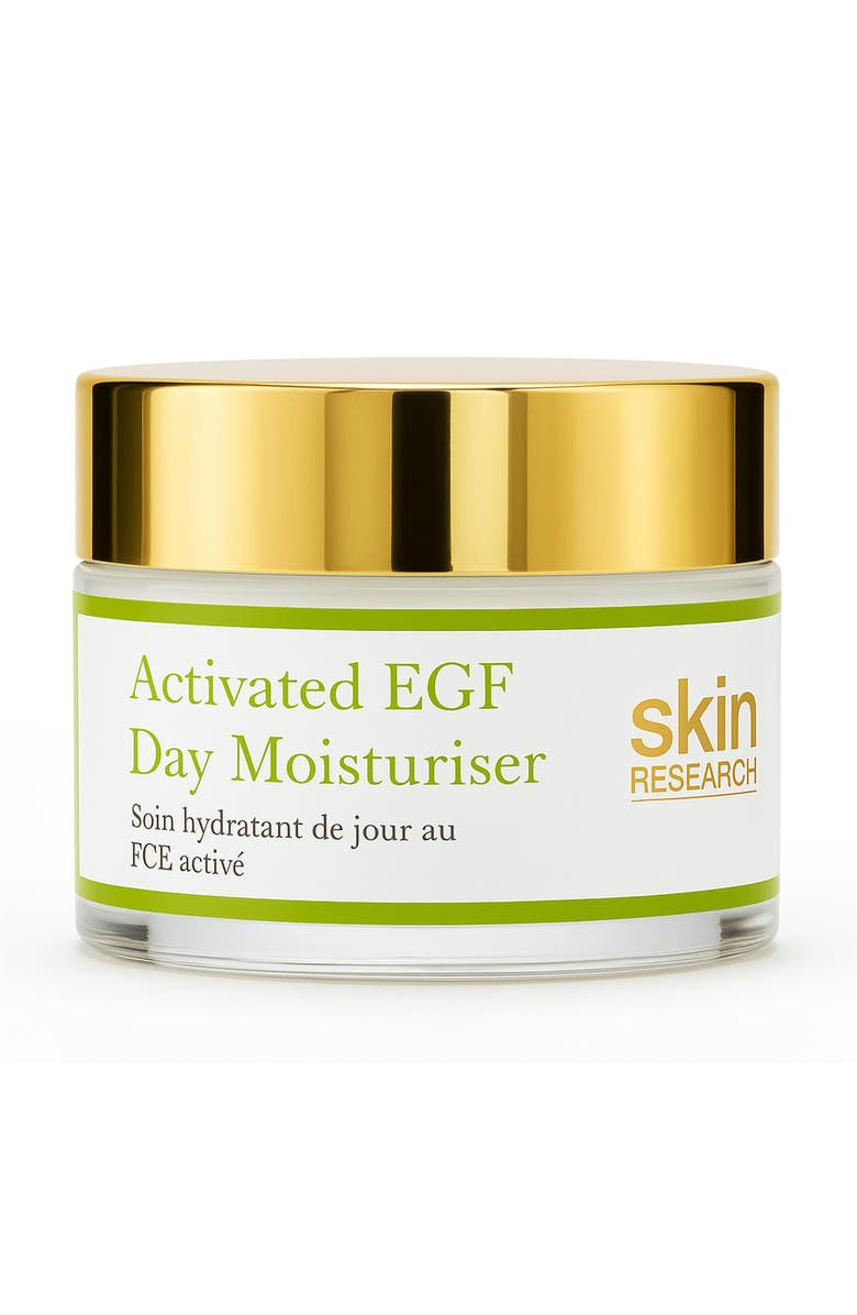 Skin Research Activated EGF Day Moisturiser 50ml for Loss of Firmness, Fine Lines & Wrinkles, Main, color, White