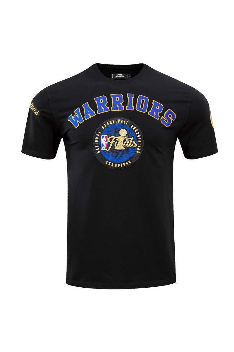 Men's Pro Standard Black Golden State Warriors 2022 NBA Finals Champions Double Knit Patch T-Shirt, Alternate, color, Black