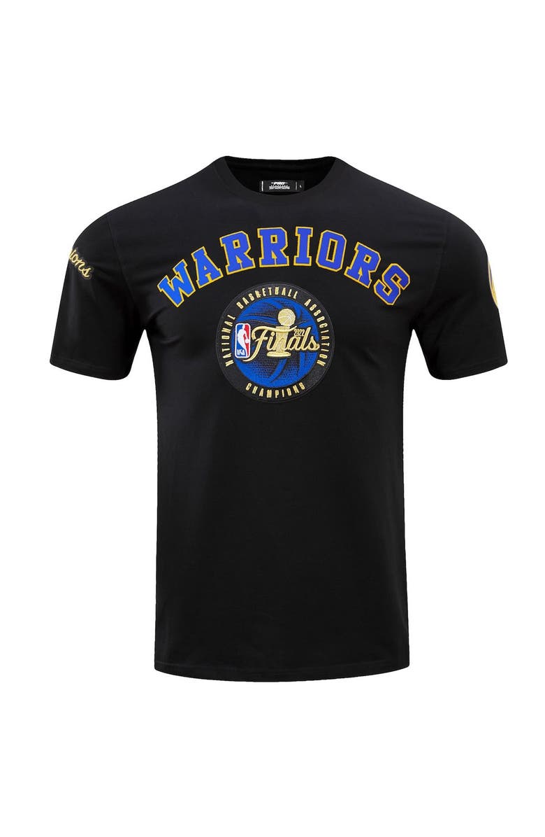 PRO STANDARD Men's Pro Standard Black Golden State Warriors 2022 NBA Finals Champions Double Knit Patch T-Shirt, Alternate, color,