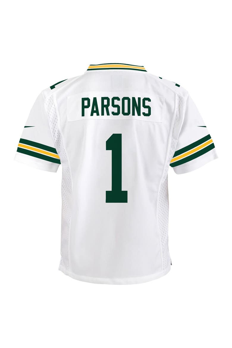 Youth Nike Micah Parsons White Green Bay Packers White Game Jersey, Alternate, color, White