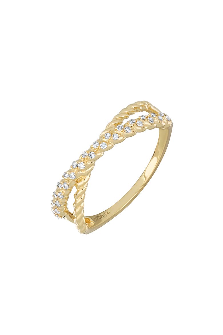 Mykonos Diamond Crossover Ring, Main, color, 18K YELLOW GOLD