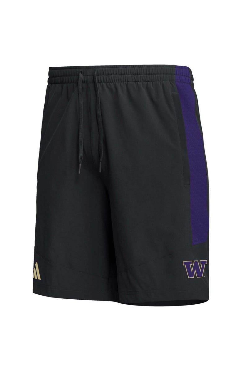 adidas Men's adidas Black Washington Huskies AEROREADY Shorts, Alternate, color,