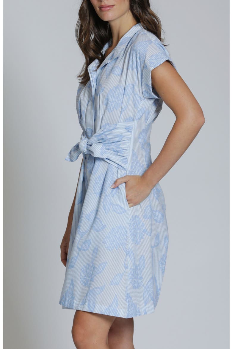 Floral Stripe Shirtdress, Alternate, color, CHAMBRAY WHITE
