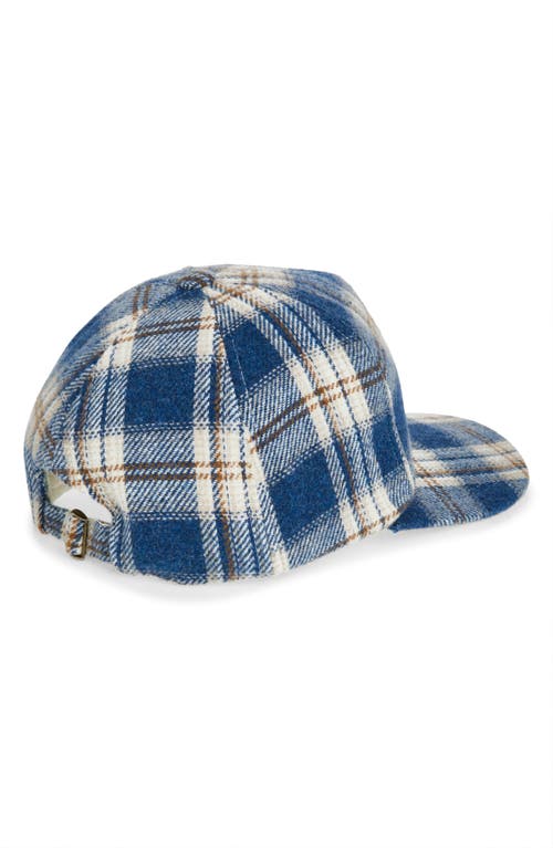Stockholm Surfboard Club Parker Plaid Adjustable Baseball Cap In Blue