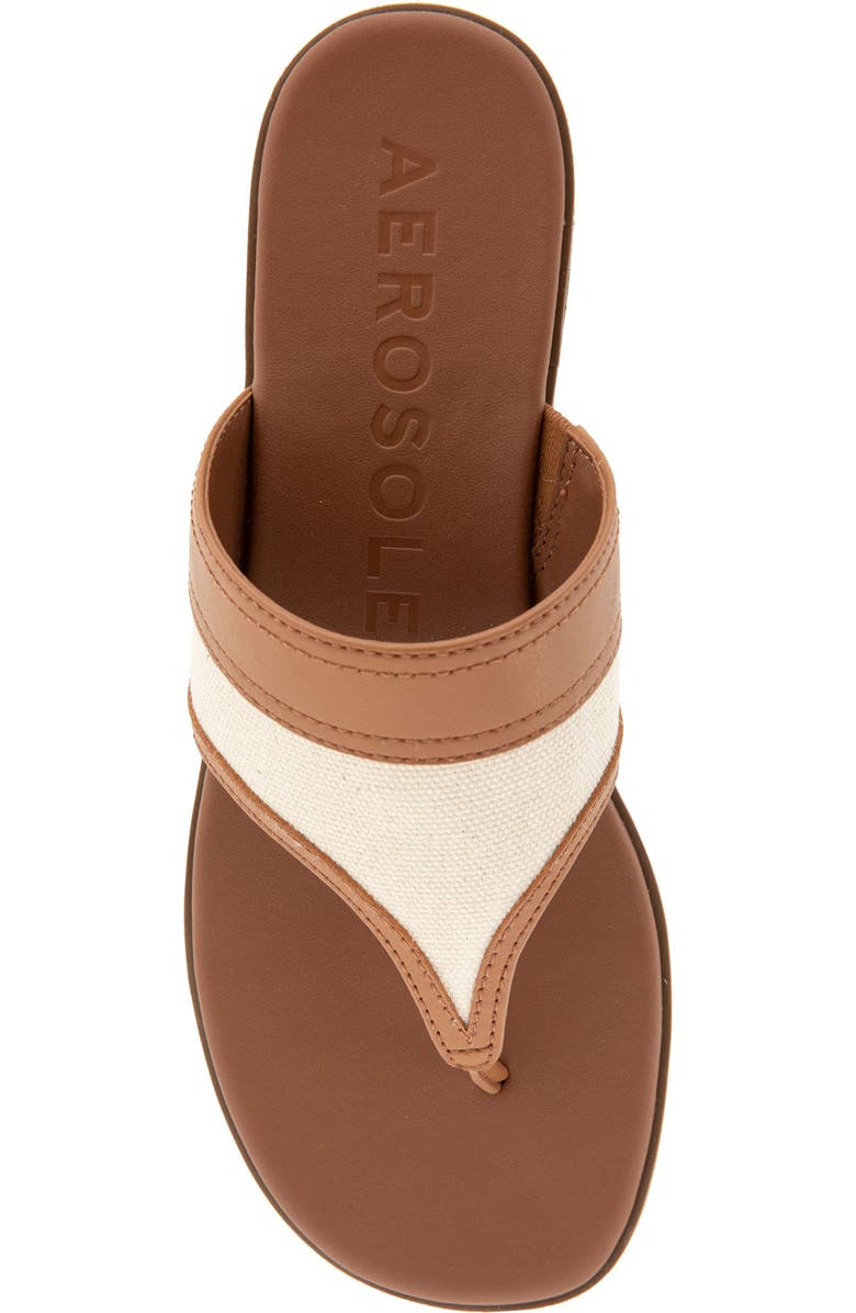 Aerosoles Gesa Thong Sandal, Alternate, color, Natural/ Tan Canvas