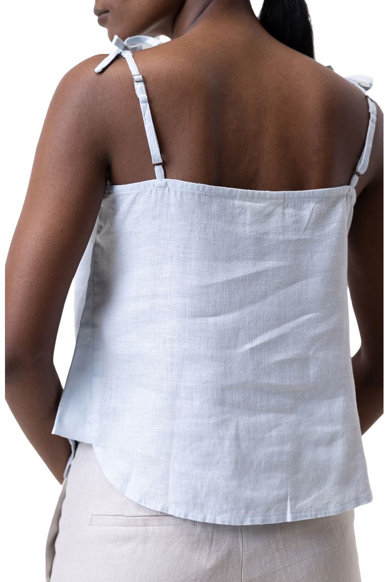 Tie-up Embroidered Camisole Top, Alternate, color, Light Blue