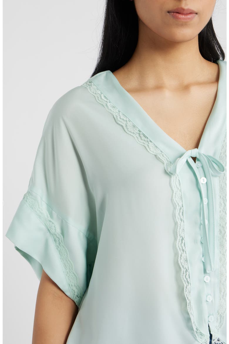 Lace Trim Dolman Sleeve Top, Alternate, color, MORNING MIST
