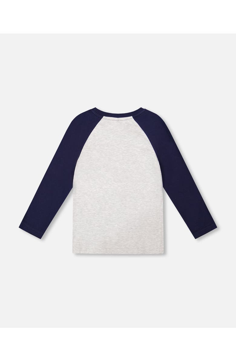 Deux par Deux Organic Cotton Raglan Sleeve Tee Shirt, Alternate, color, Light Heather Gray