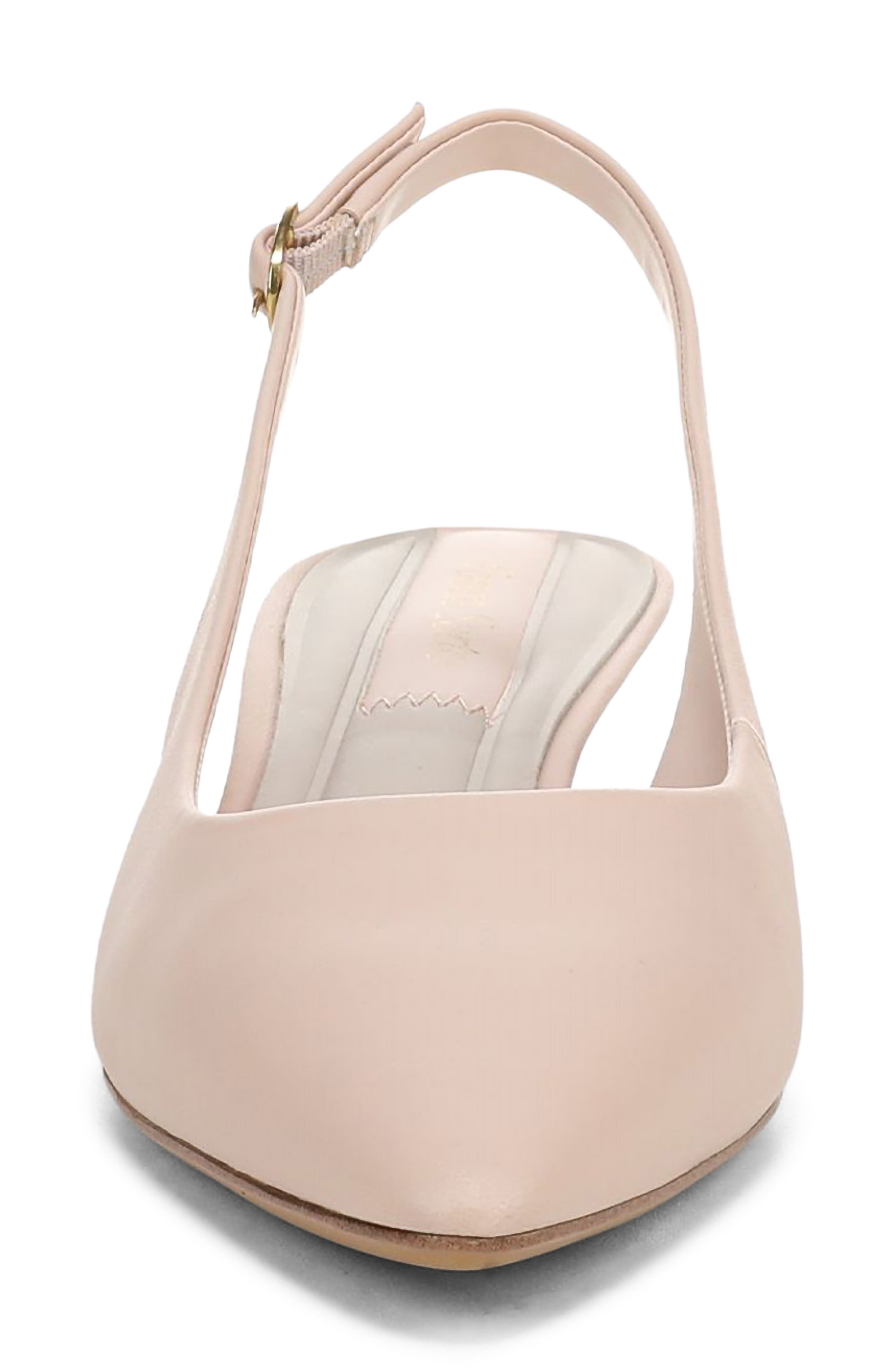 Pura Slingback Pointed Toe Kitten Heel Pump, Alternate, color, SOFT BLUSH