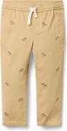 Janie and Jack Embroidered Bulldog Twill Jogger