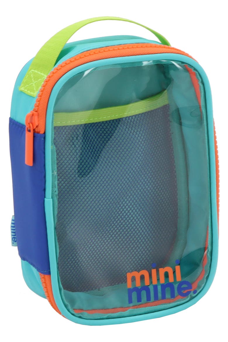 Kids' Mini Clarity Organizing Case, Alternate, color, TURQUOISE/ BLUE