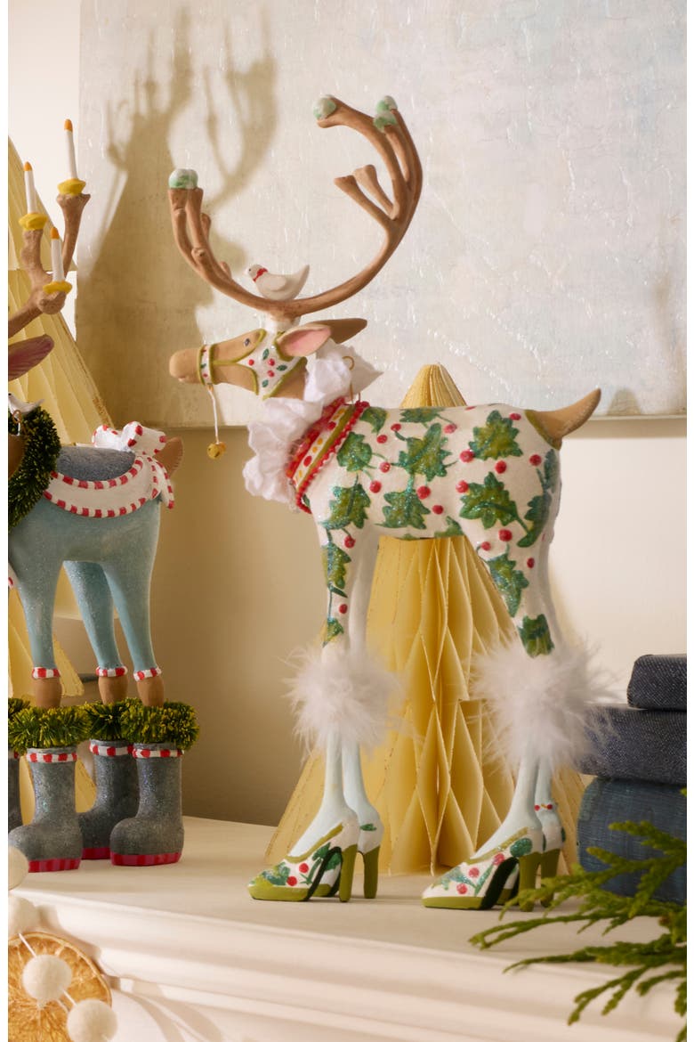 Dash Away Vixen Reindeer Figurine, Alternate, color, WHITE