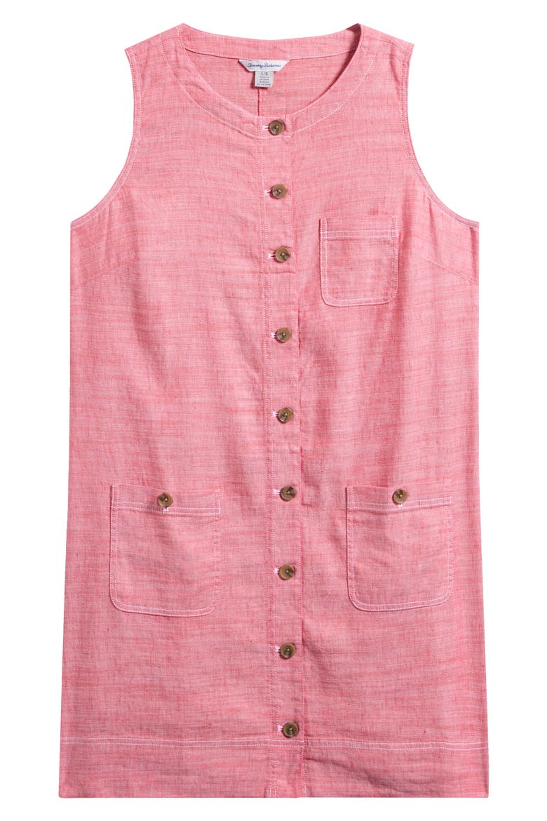 Palm-A-Dora Button Up Dress, Main, color, DARK HAVANA
