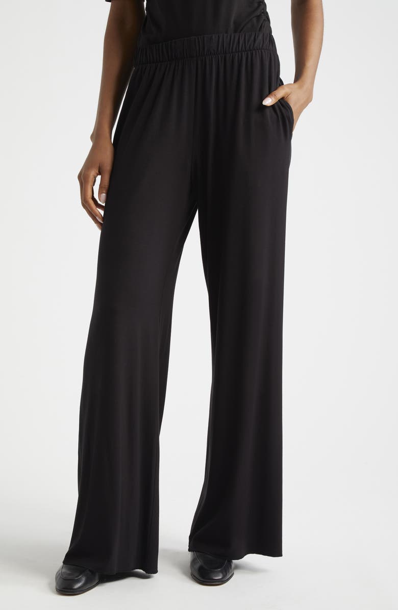 ATM Anthony Thomas Melillo Matte Jersey Pull-On Wide Leg Pants, Main, color, 