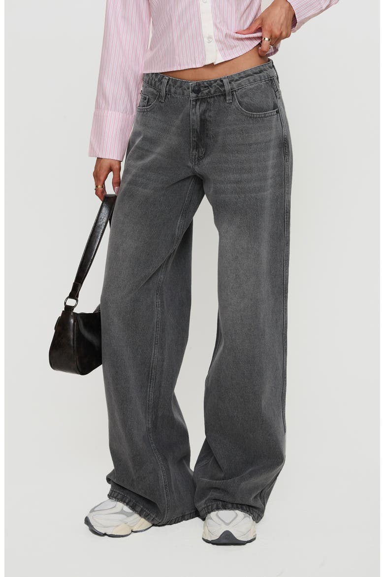 Ramos Low Rise Wide Leg Jeans, Main, color, GREY WASH