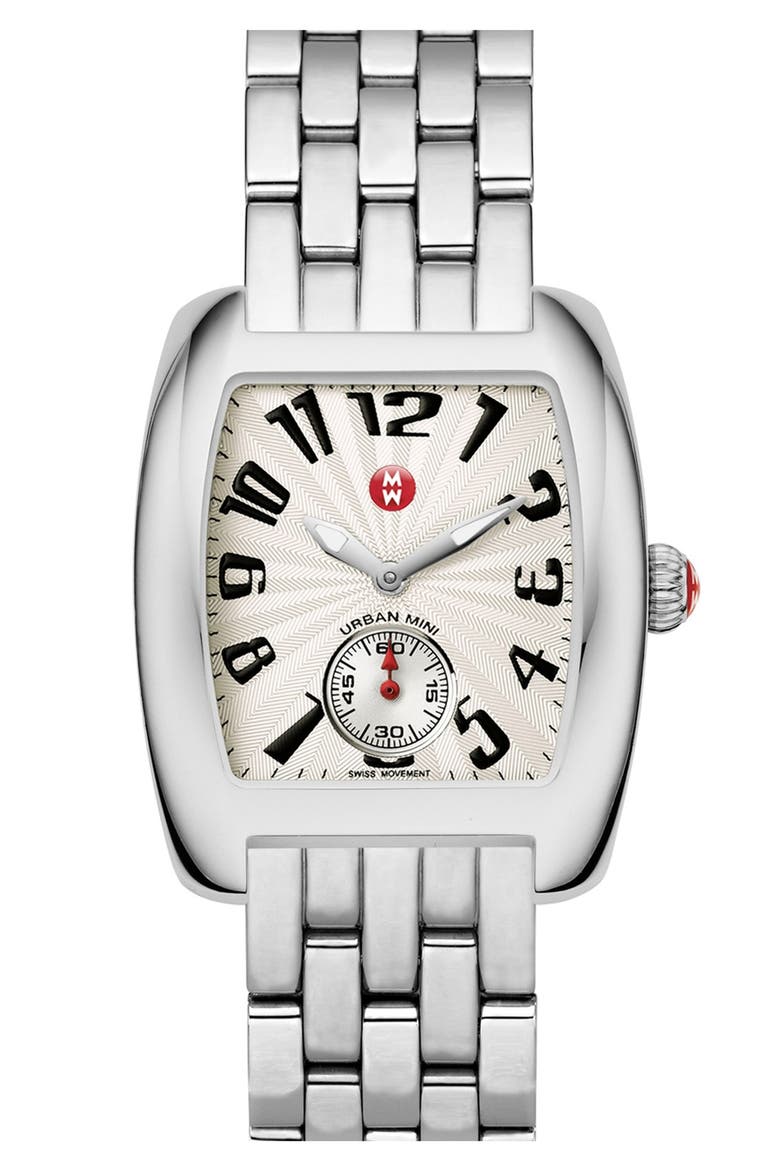 'Urban Mini' Watch Case, 29mm x 30mm, Alternate, color, SILVER