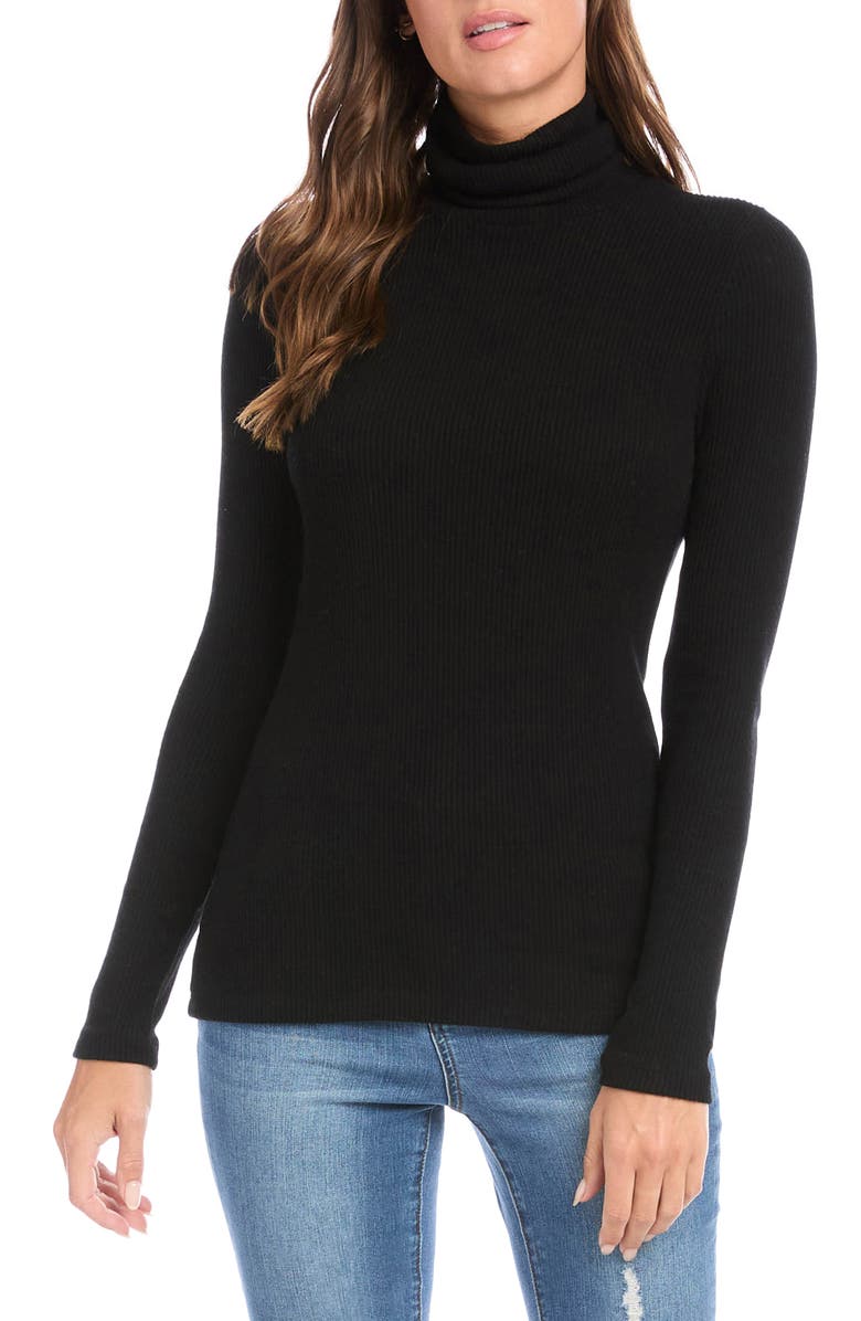 Karen Kane Turtleneck Rib Top, Alternate, color,