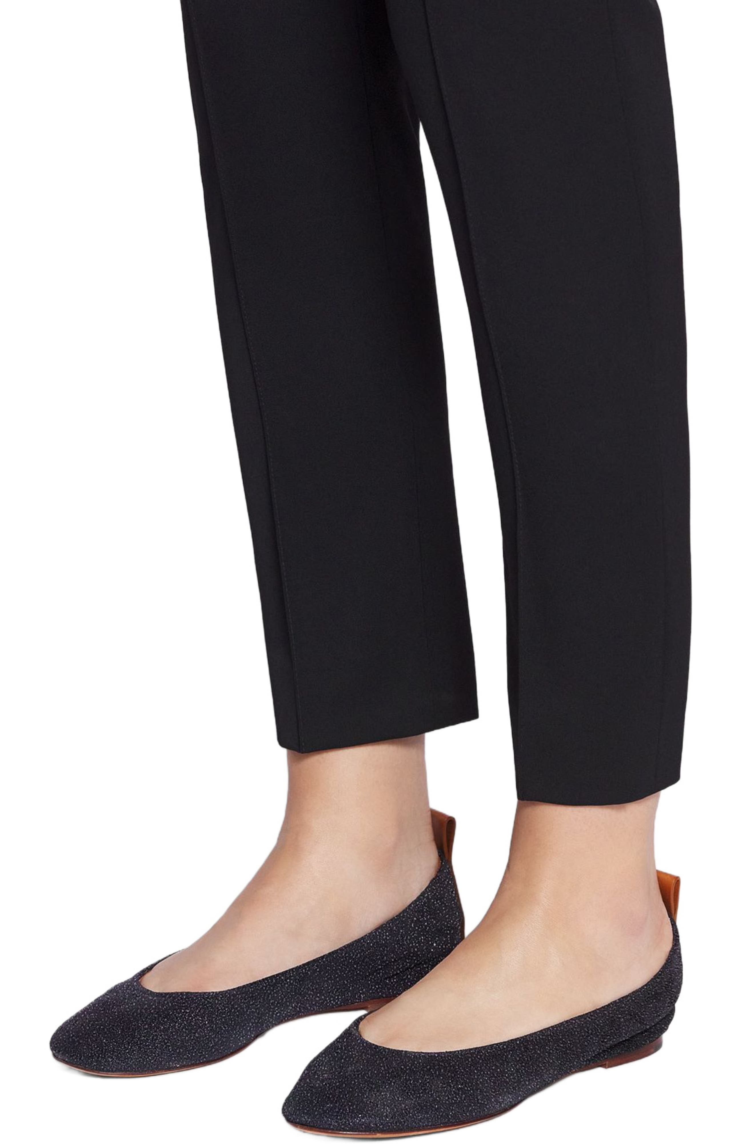 Lanvin THE GLITTERY SUEDE BALLERINA FLAT, Alternate, color, 