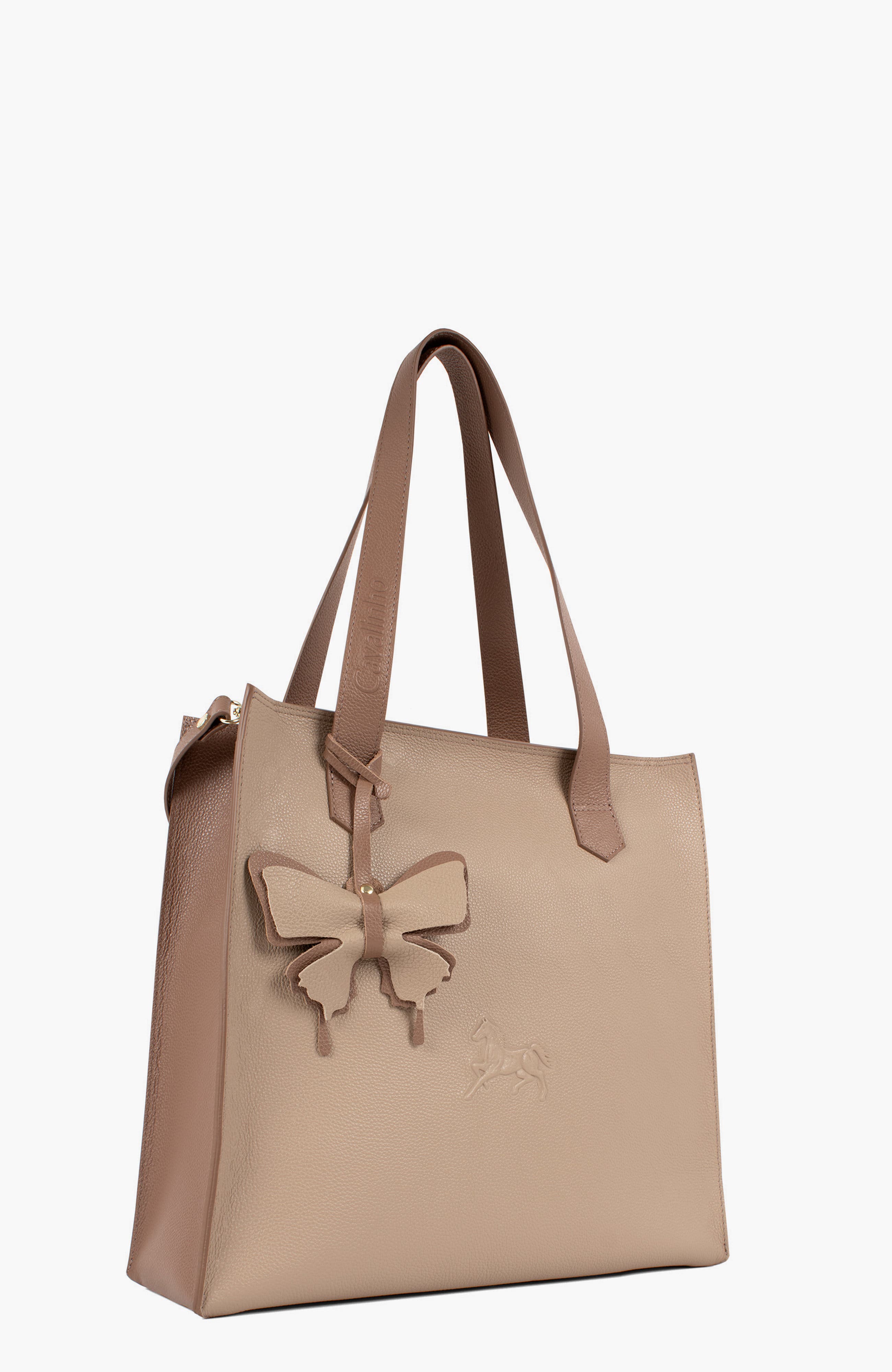 Signature CV by Cavalinho Leather Tote Bag 645, Alternate, color, Sand / Beige