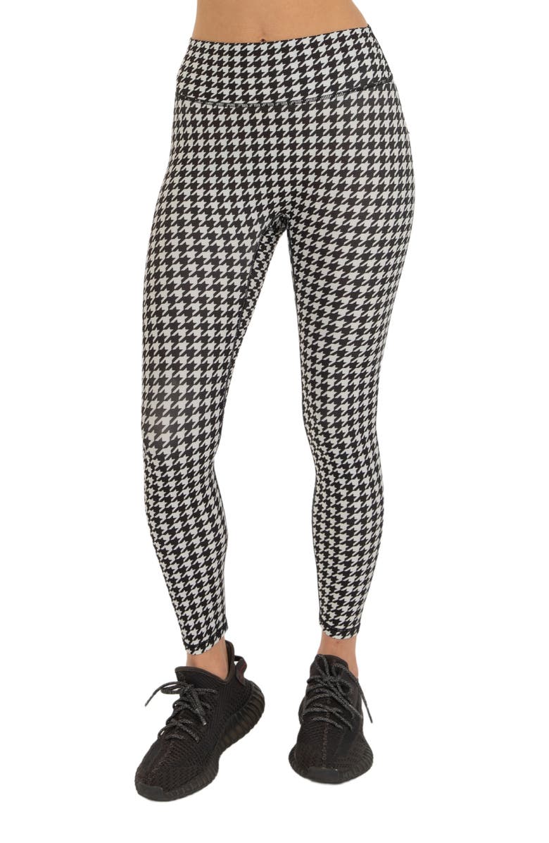 Rebody Active Hybrid Fleece Leggings High Waist 25", Alternate, color, White/Black