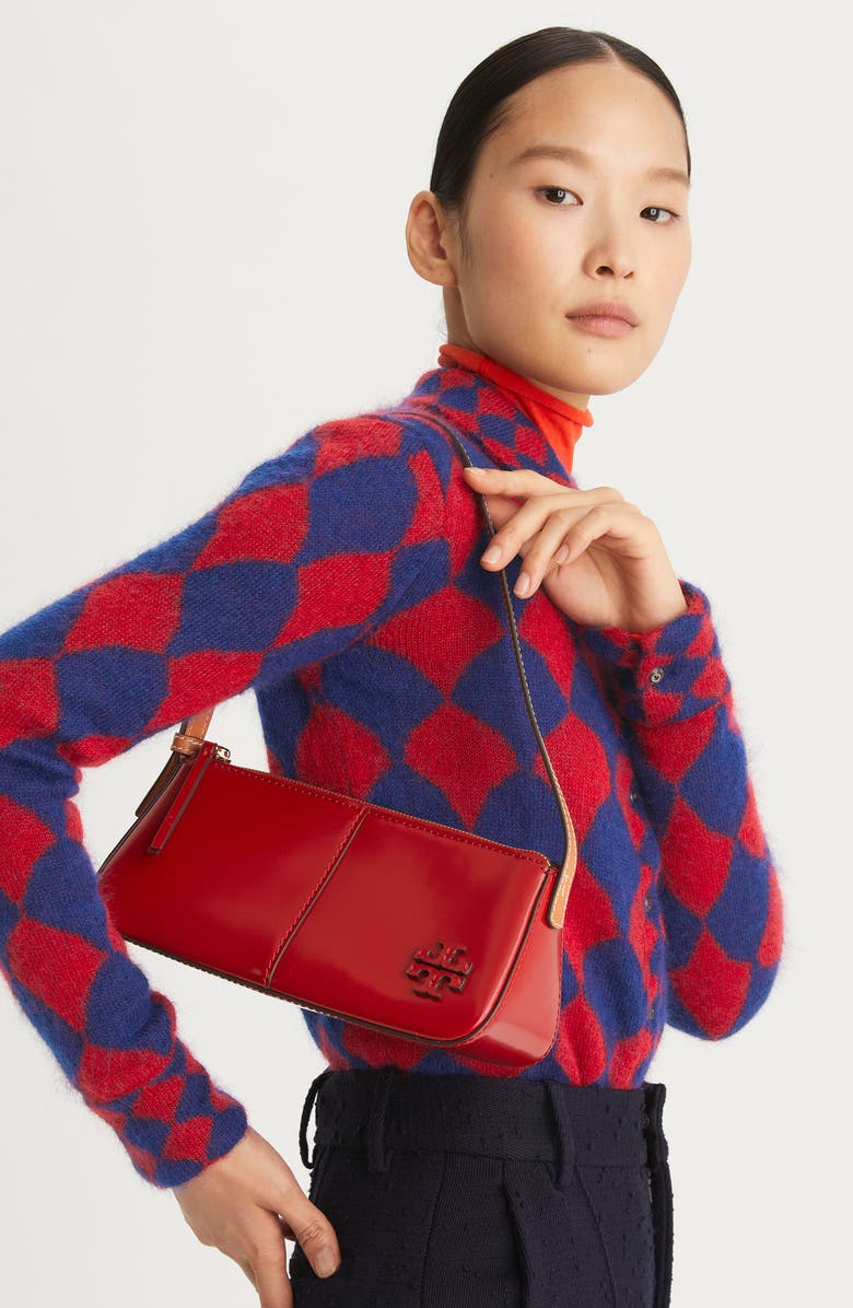 Tory Burch McGraw Spazzolato Wedge Shoulder Bag, Alternate, color,