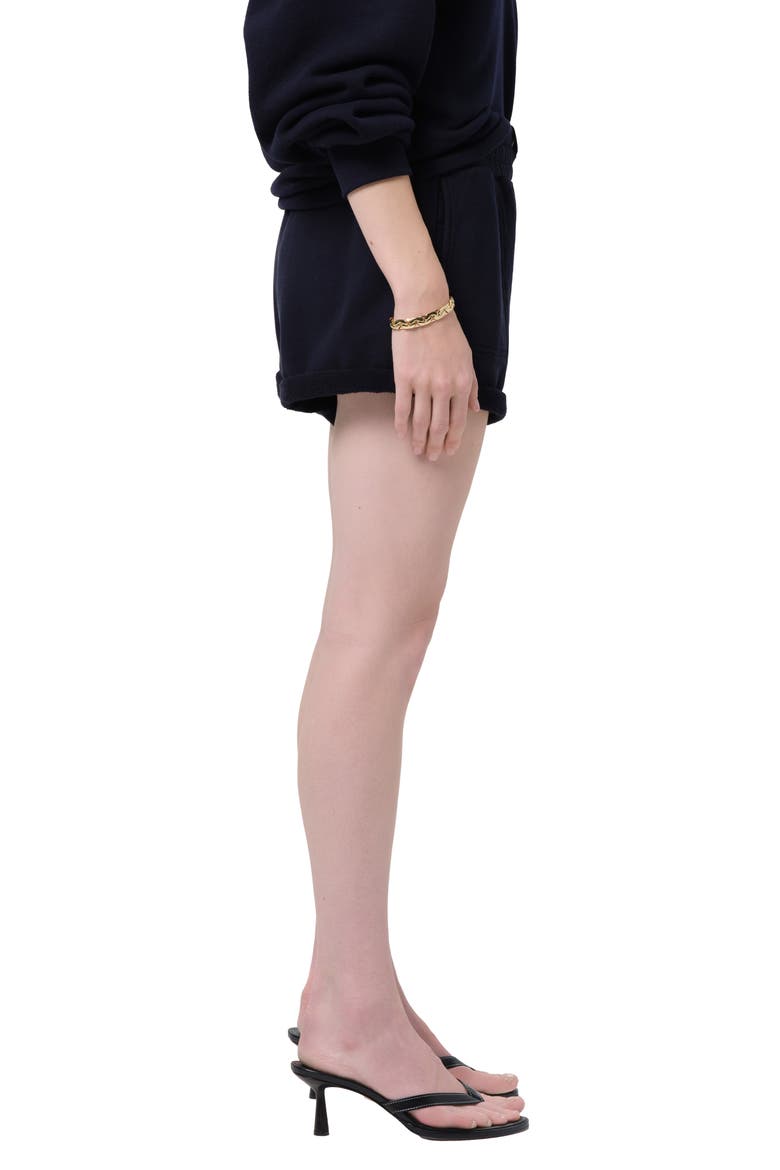 Vivienne Rolled Cuff Sweat Shorts, Alternate, color, NAVY