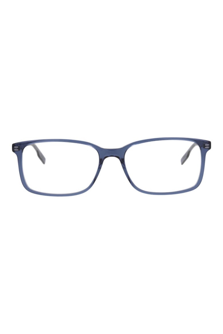 54mm Rectangular Optical Glasses, Main, color, BLUE TRANSPARENT