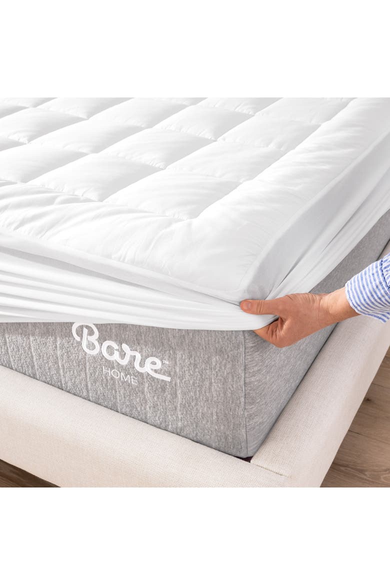 Cotton Top Mattress Pad - Full XL, Alternate, color, White