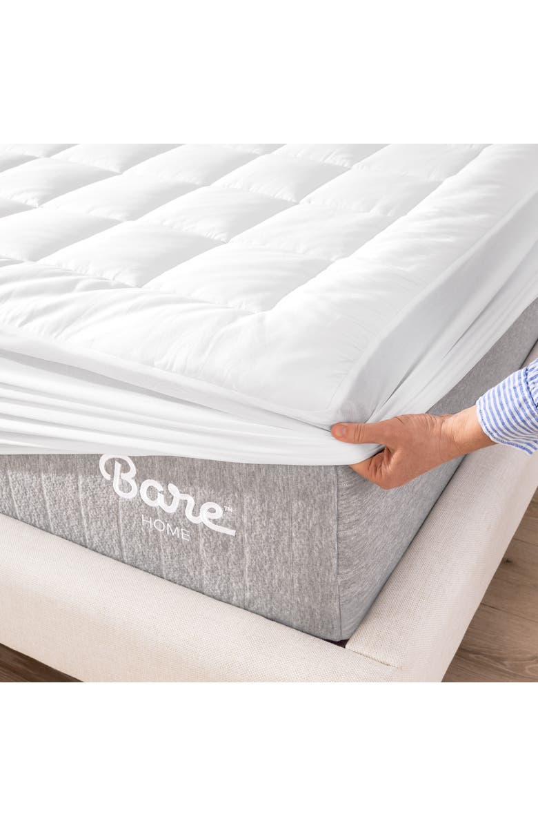 Bare Home Cotton Top Mattress Pad - Full XL, Alternate, color, White