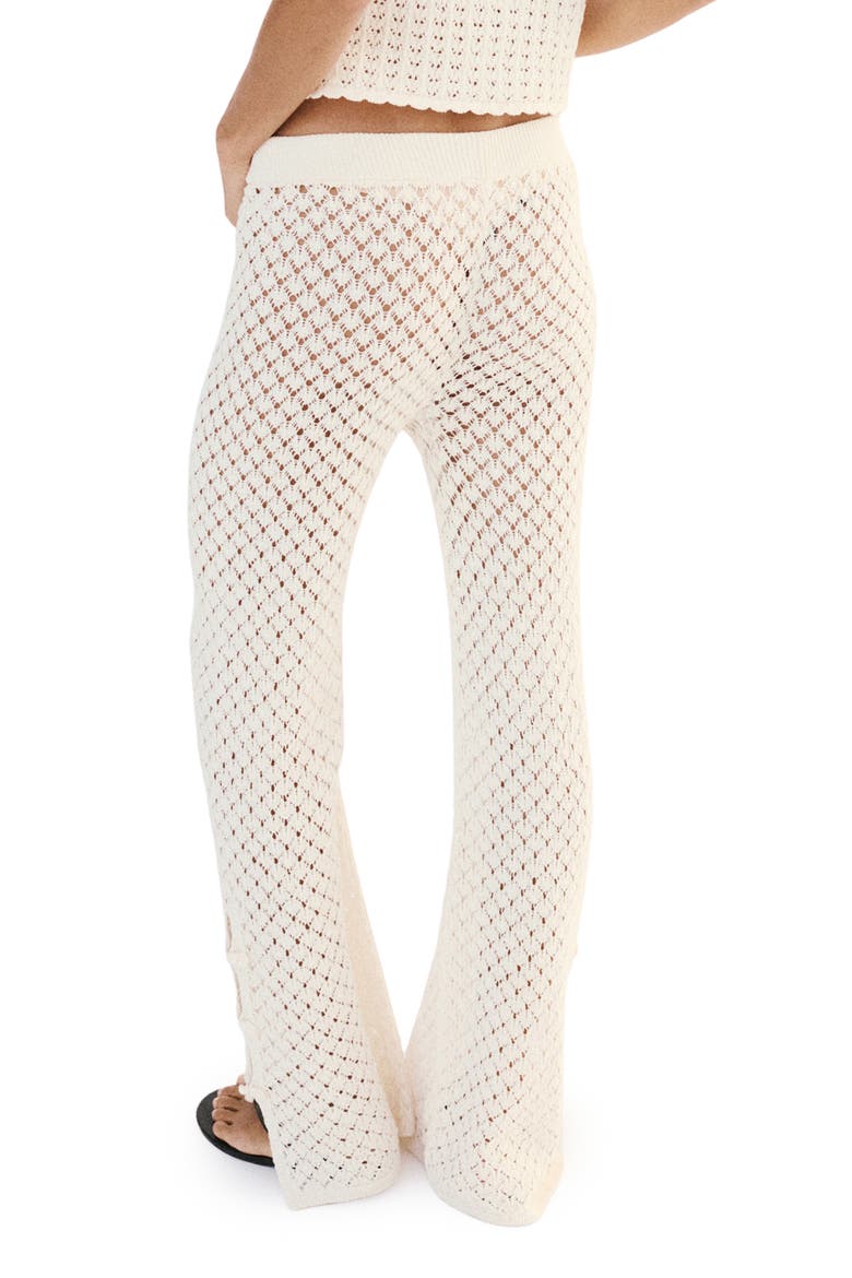 Openwork Knit Pants, Alternate, color, ECRU